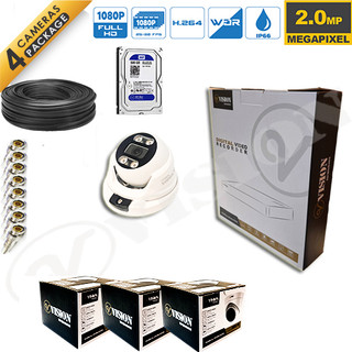 پکیج 3 کانال دوربین سقفی 5مگاپیکسل برند وی ویژن دید در شب رنگی (هارد 500گیگابایت)